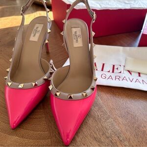 Peony sling back Rockstud Valentino